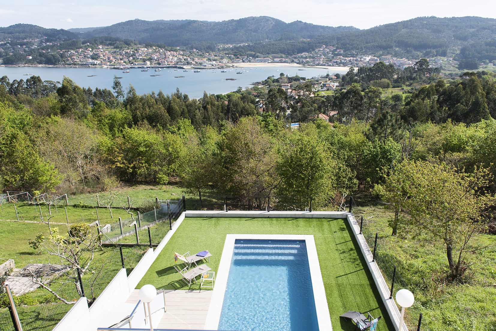Villa Aldán con Vistas al Mar