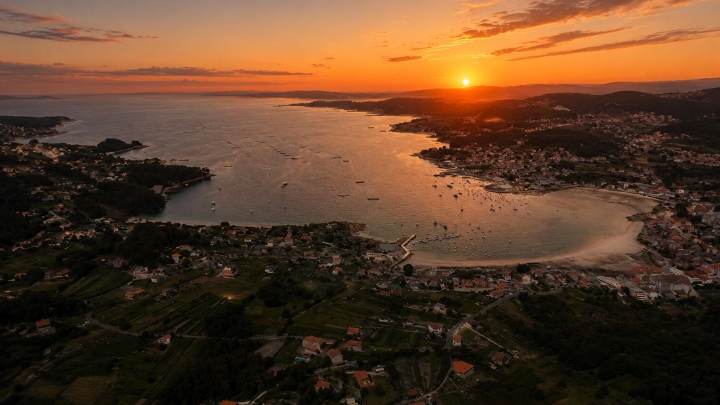 Puesta de sol en Aldán